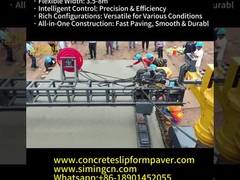 ¢ Inteligente e Eficiente ¢ Pavimentador de Slipform de Cimento em Ação Largura Flexível, Redefinindo a Construção Rodoviária!