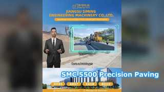 Um olhar mais atento: Pavimentadora de concreto SMC-5500 Nova 15.000 kg com garantia de motor de 3 anos