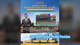 Um olhar mais atento: Pavimentadora de concreto para construção de aeroporto Pavimentadora de concreto SMC-6600