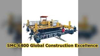 Pavimentadora de concreto SMC 6800, sucesso de construção no exterior
